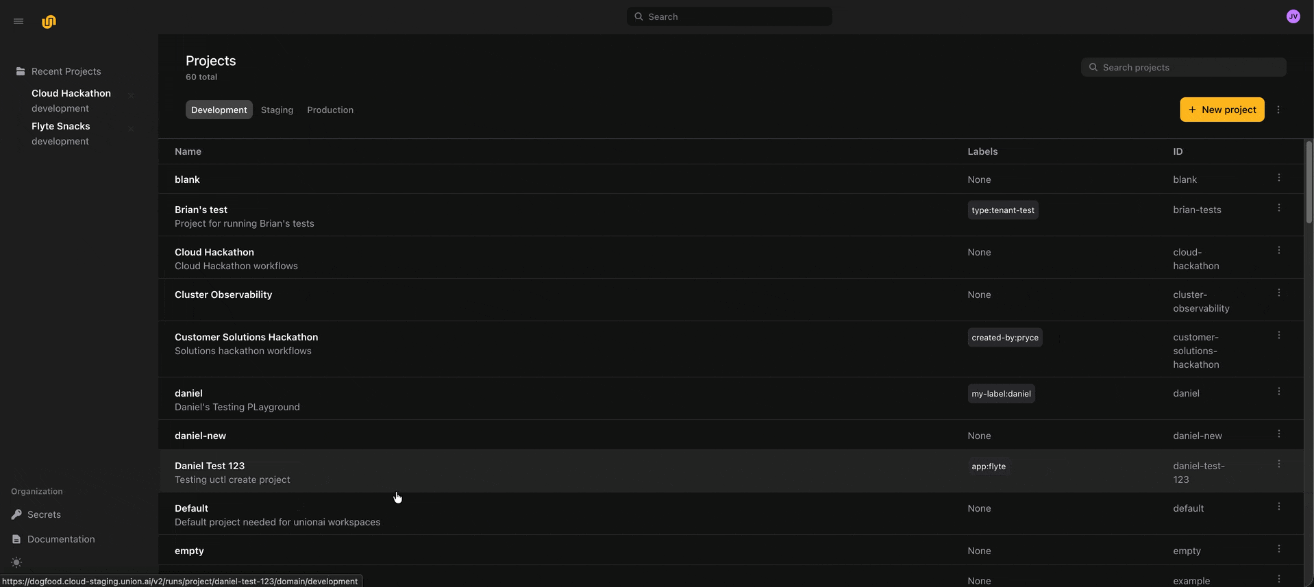 Secrets Creation Flow